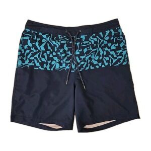 Fair Harbor Men's Size XXL The Ozone Swim Trunks Blue Moma‎ Lined Shorts